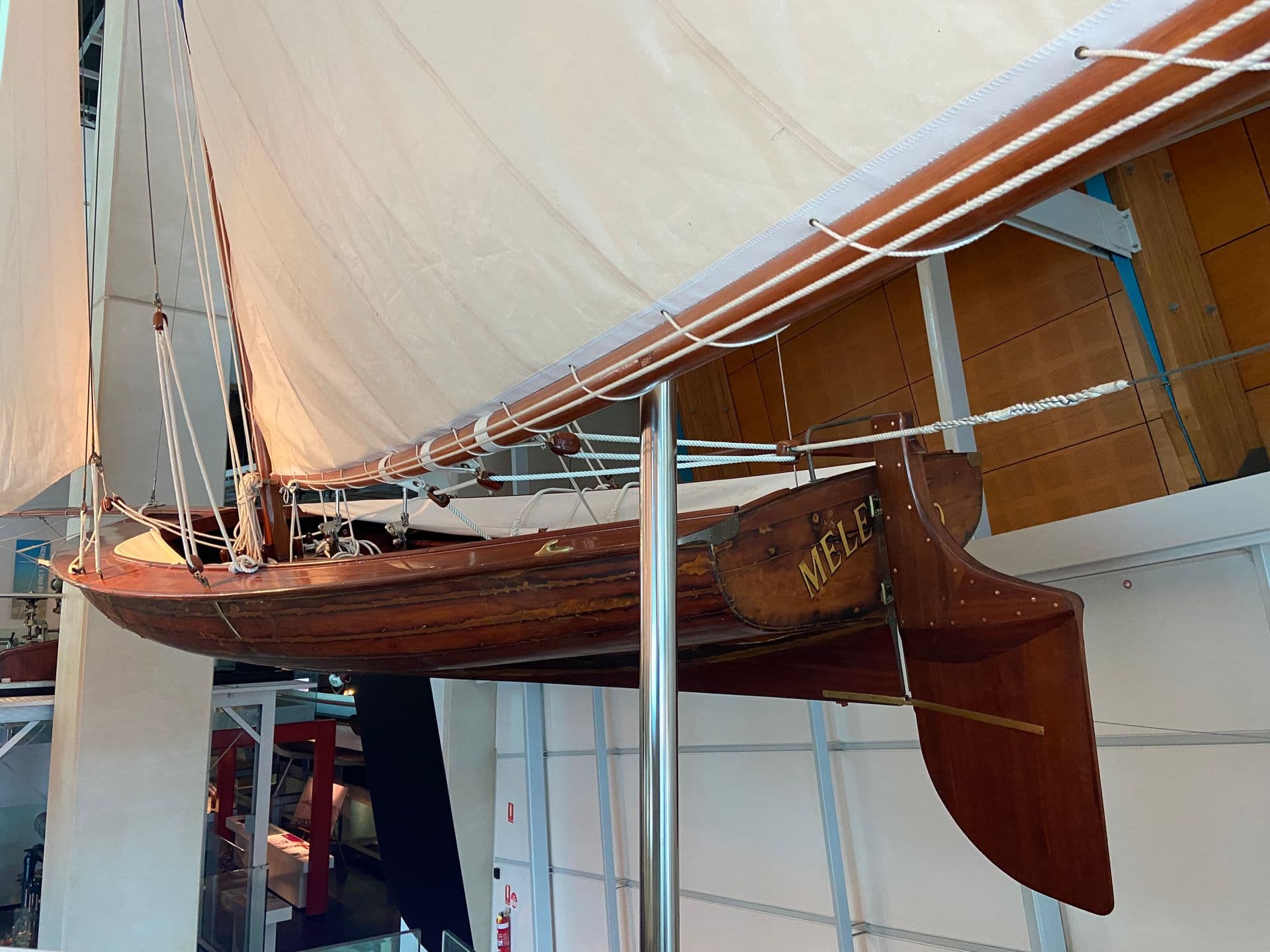 Wooden sail boat